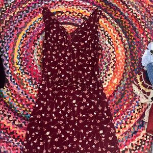 Floral Burgundy Dress